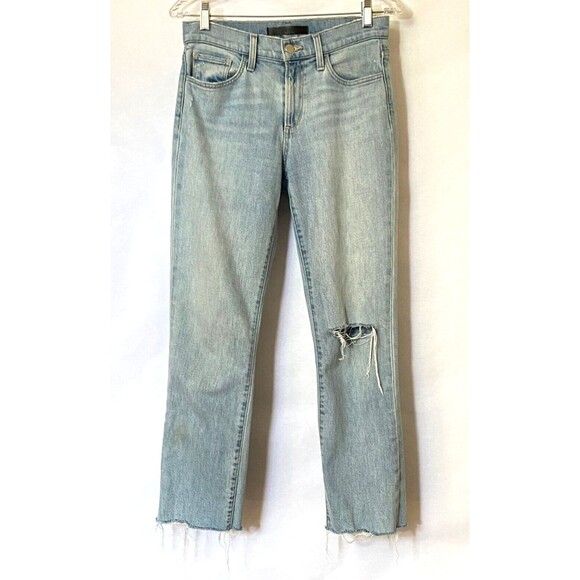 Joe's Jeans Denim - Joe's Jeans The Lara Women's Size 26 Blue Wayfarer Mid Rise Cigarette Crop Flaws